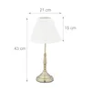 Stolná lampa Relaxdays, látkový tienidlo, vintage, E14, do Náhľad obrázku produktu 4