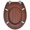 vidaXL Deska sedesowa z pokrywą MDF Prosty design Brązowy Podgląd zdjęcia produktu 4
