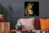 MuchoWow® Poster Löwe - Licht - Schwarz 50x50 cm - Produktbild-Vorschau 2