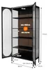 ML-Design Vitrinenschrank Schwarz, Vitrine mit 5 Produktbild-Vorschau 7