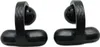 A pair of black wireless earbuds with a textured ear hook and a smooth bottom casing, shown against a white background. Voir les images du produit