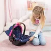 Seggiolino auto per bambole con tettuccio, blu con cuori Anteprima dell’immagine prodotto 10
