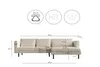Kaiser Möbel Ecksofa L-form Dani modern und geräumig Stoff Produktbild-Vorschau 3