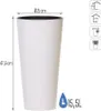 TUBUS SLIME biely vkladací kvetináč DTUS250-S449 Náhľad obrázku produktu 13