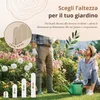Floranica Bordura per Giardino in legno 40 x 200 cm Argento Anteprima dell’immagine prodotto 3