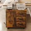 Tavolino in legno stile loft color caffè, allungabile, con Anteprima dell’immagine prodotto 6