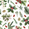 Ambiente Serviette 33cm Wintergrün weiß Produktbild-Vorschau 1