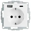 2USB Schutzkontakt-Steckdose mit USB-Ladeausgang - 1-fach Produktbild-Vorschau 4