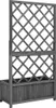 vidaXL Garten-Spalier mit Blumenkasten Schwarz 70x30x135 cm Produktbild-Vorschau 3
