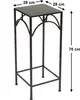 A black metal plant stand with dimensions indicated. Anteprima dell’immagine prodotto