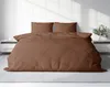 Uni Bettwäsche 240x220 cm braun schoko Doppelbett Einfarbig Produktbild-Vorschau 2