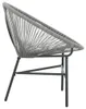 vidaXL Sedia da giardino moon chair in rattan grigio Anteprima dell’immagine prodotto 3