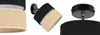Plafondlamp, wandlamp, lampenkap van jute, 20 cm, zwart Productafbeelding-voorbeeld 7
