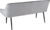 riess-ambiente Sitzbank TURIN 160cm silbergrau Samt schwarz Produktbild-Vorschau 11