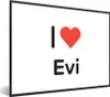MuchoWow® Gerahmtes Poster Ich liebe - Evi - Mädchen 80x60 Produktbild-Vorschau 1