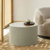 Tavolino Sanne Ronde in MDF beige anticato Anteprima dell’immagine prodotto 2