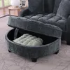 Divano letto 2 in 1 nero con poggiapiedi, tessuto Anteprima dell’immagine prodotto 12
