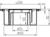Hofablauf flach Bodenablauf  Kellerablauf D75 200x200 mm Produktbild-Vorschau 2