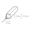 PROVISTON | Aluminiumprofil | 17 x 17,5 x 2500 mm | Produktbild-Vorschau 2