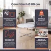 SalesFever Couchtisch 80 cm | Glasplatte foliert in Produktbild-Vorschau 2