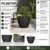 Blumentopf Ø: 44 x H: 37 cm Concrete Black, für Innen & Produktbild-Vorschau 2