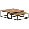 vidaXL Satztische 2 Stk. Massivholz Akazie -  Couchtische Produktbild-Vorschau 8
