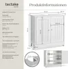 tectake® Waschbeckenunterschrank Jasper 2 geräumige Fächer Produktbild-Vorschau 5