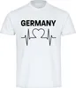 multifanshop Herren T-Shirt - Germany - Herzschlag, weiß, Produktbild-Vorschau 1