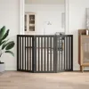 vidaXL 3-tlg. Hundetor Faltbar Schwarz 150 cm Pappelholz Produktbild-Vorschau 3