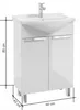Mobile bagno DomoDomo con lavabo a colonna bianco lucido 60 Anteprima dell’immagine prodotto 5