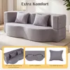 COSTWAY Schlafsofa, Boneless Sofa Bett mit 2 Bequemen Produktbild-Vorschau 7
