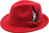 Fedora-Hut für Herren, mit Feder- und Schleifendekor, Produktbild-Vorschau 1