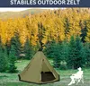 DELUKE® Campingzelt 4 Personen TIPI grün | regenfest, Produktbild-Vorschau 5