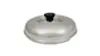 A stainless steel coffee machine lid with a black handle. Produktbild-Vorschau