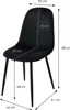 ML-Design 4er Set Esszimmerstuhl mit Rückenlehne, Schwarz, Produktbild-Vorschau 7