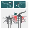 VOUNOT® 4 Ebenen Wäscheständer Turm mit Rollen 126x63x170 Produktbild-Vorschau 5