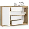 Komoda AKORD K140 Dąb Artisan 138 cm 2 drzwi 4 szuflady Podgląd zdjęcia produktu 2
