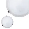 Two white, round ceiling lights are shown against a white background. One light is larger and in the foreground, while the other is smaller and in the background. Produktbild-Vorschau
