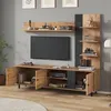 Merax TV Wohnwand Set mit Vitrine und Regal, Mediawand mit Produktbild-Vorschau 6