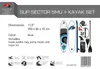 F2 Set Stand Up Paddle Board Sector SMU Blau 11,5 + Kajak Produktbild-Vorschau 6