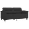 vidaXL 2-Sitzer-Sofa mit Kissen Schwarz 140 cm Produktbild-Vorschau 3