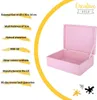 Creative Deco Ružová drevená škatuľa s vekom | 40 x 30 x 14 Náhľad obrázku produktu 5
