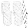 4er Set Doppelwandige Gläser 230ml mit Spiralform inkl. Produktbild-Vorschau 2