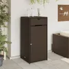 vidaXL Szafka ogrodowa brązowa 55x55x111 cm z polirattanu Podgląd zdjęcia produktu 10