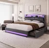 Lit rembourré UnboxG 160x200 cm avec rangement et éclairage Voir les images du produit 10