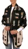 BRUBAKER Cashmirillo Damen Schal mit Katzen Muster - 70 x Produktbild-Vorschau 2