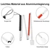 Faltbarer Gehstock für Blinde, faltbarer Gehstock mit rotem Produktbild-Vorschau 4