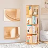 Drehbares Bücherregal Massivholz 4 Ebenen 129 cm Kiefer Produktbild-Vorschau 5