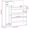 vidaXL Schuhschrank Betongrau 100,5x28x100 cm Holzwerkstoff Produktbild-Vorschau 7