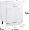 VEVOR weißer Unterschrank (600 x 477 x 816 mm) mit Produktbild-Vorschau 8